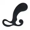 Levelz -  Bulb with Loop Silicone Prostate Massager S. Czarny silikonowy masażer prostaty z krzywizną do punktu P