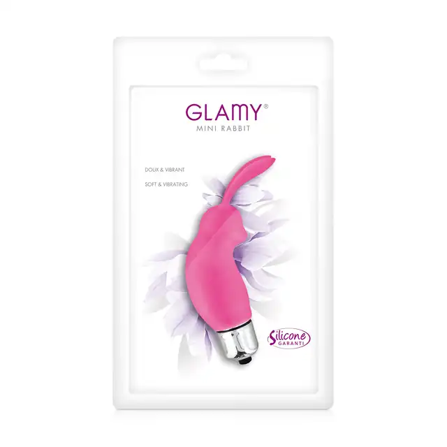 Glamy - Mini Rabbit Pink - Uroczy mini wibrujący króliczek w kolorze różowym do stymulacji łechtaczki. Niewielki rozmiarem, zaskakująco skuteczny w działaniu.