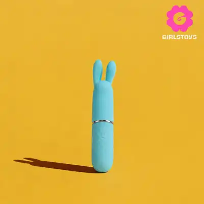 Girls Toys - Bunny Touch Blue. Jasnoniebieski silikonowy stymulator łechtaczki z króliczymi uszami. Przyjemny design i pełnia doznań z 10 trybami wibracji