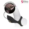 Ibiza - Multi Sensorial Cock Ring. Nowoczesny czarny pierścień na penisa z miękkiego silikonu