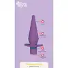 Love Signal - Tingling Touch Vibrating Anal Plug - Uroczy wibrujący korek analny w kolorze fioletowym. Ładowanie USB, wodoodporność IPX6.
