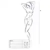 Passion - BS074 White Bodystocking - Zmysłowy biały bodystocking z pończochami w uniwersalnym rozmiarze. Idealny na noc poślubną!