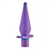 Love Signal - Tingling Touch Vibrating Anal Plug - Uroczy wibrujący korek analny w kolorze fioletowym. Ładowanie USB, wodoodporność IPX6.