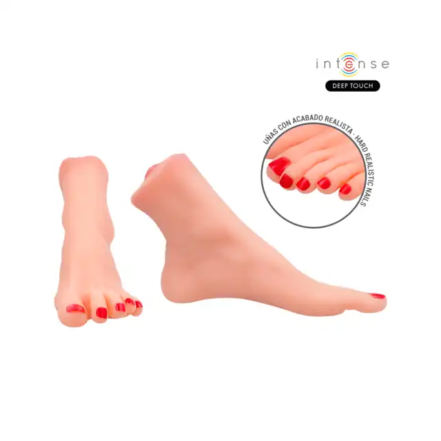Intense - Deep Touch Gabbie Foot.  Dwuczęściowy masturbator w kształcie realistycznych stóp z waginami