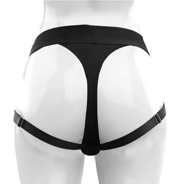 Mythology - Fantasy Harnnes. Super elastyczna, czarna uprząż strap-on one size.