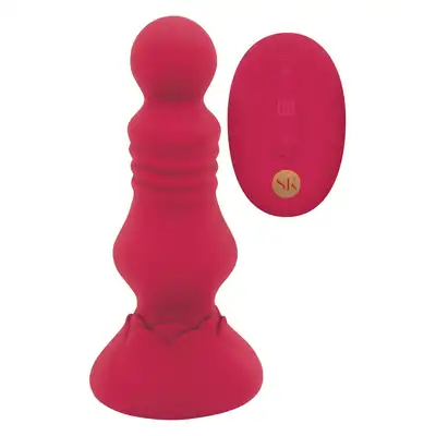 Secret Kisses - Rosegasm Remote Vibrating Floret Buttplug - Elegancki wibrujący korek analny z pilotem. Bezprzewodowe sterowanie, 10 trybów wibracji i elegancki kwiatowy design.
