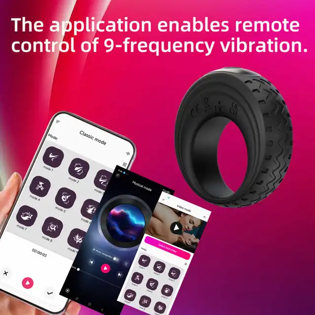 B-Series - Whirlwind Tire Vibration Cock Ring - Wibrujący pierścień erekcyjny zapewniający intensywną stymulację i dłuższą przyjemność.
