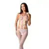 Passion - BS084 White Bodystocking - Wyjątkowy biały bodystocking z subtelnymi wycięciami i otwartym krokiem.
