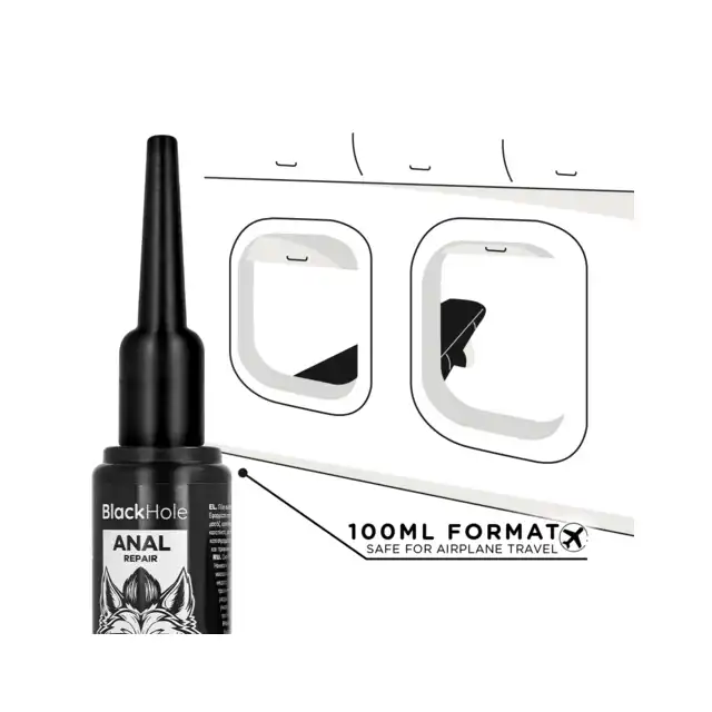 Black Hole - Anal lube Applier Size L 100ml - Aplikator do lubrykantów Black Hole 100 ml. Precyzyjna aplikacja lubrykantu dla większego komfortu i higieny.