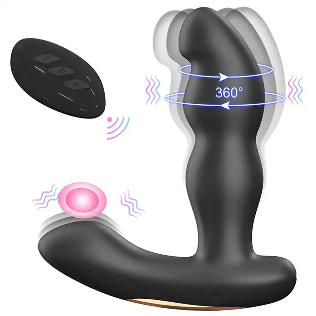 Erospace - B12 Men’s Play. Rotacyjny masażer prostaty z pilotem 360. 
