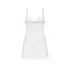 Obsessive – Weddya Babydoll White L/XL. Biały prześwitujący komplet ślubnej bielizny  w stylu babydoll 