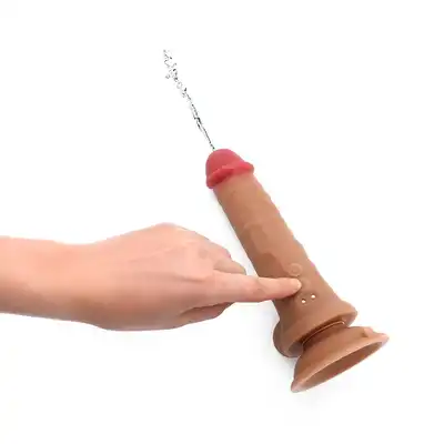 Kiotos - Cox Power Squirt Vibration Dildo with Remote - Zaawansowane dildo z wibracjami i opcją wytrysku, pilot w zestawie. Realizm w nowoczesnym wydaniu!