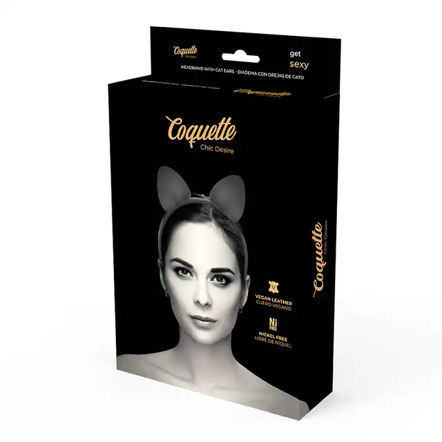 Coquette Chic Desire - Opaska z kocimi uszami. Idealny dodatek do stroju, seksowna kotka.  