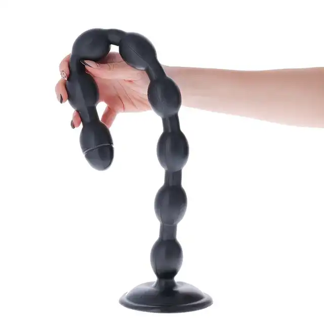 Monolite - Taranaki Dildo - Mega koraliki analne z przyssawką o elastycznej budowie. Pół metra zabawy dla zaawansowanych!