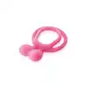 Glamy - Double Cockring Pink - Podwójny silikonowy pierścień wspomagający utrzymanie erekcji z króliczkiem do stymulacji łechtaczki.