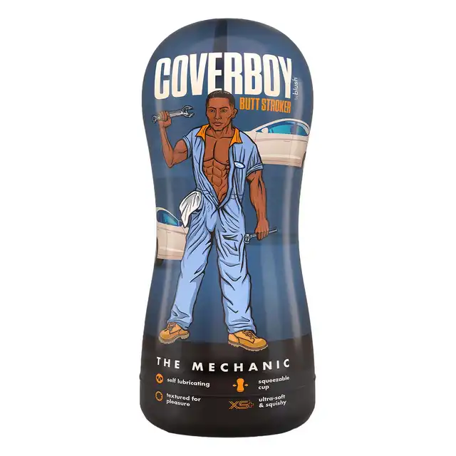 Blush Coverboy - The Mechanic Butt Stroker - kompaktowy masturbator mechanik z funkcją samonawilżania i regulacją podciśnienia.
