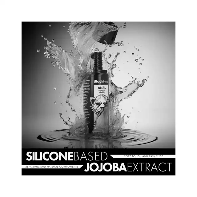 Black Hole - Anal Relaxing Jojoba Relax Silicone Base 100 ml - Wysokiej jakości lubrykant analny na bazie silikonu z delikatnym efektem rozluźniającym oraz olejem jojoba.