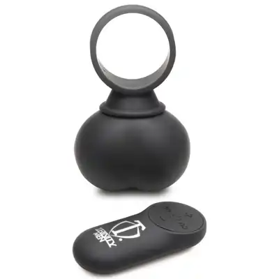 Trinity Men - 28X Vibrating Balls X-Large - Ring z wibrującymi jądrami sterowany pilotem. 4 funkcje i 7 wzorów wibracji!