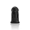 Man Cage - Model 27 - Ultra Soft Silicone Chastity Cage Black - Nowoczesna, silikonowa, czarna klatka na penisa. Długość użytkowa 9,6 cm!