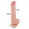 LoveToy - Sliding Skin Dual Layer Dong 8" - Zaawansowane dildo z ruchomą skórką i z odkręcaną przyssawką. Ponad 20 cm realistycznych doznań.