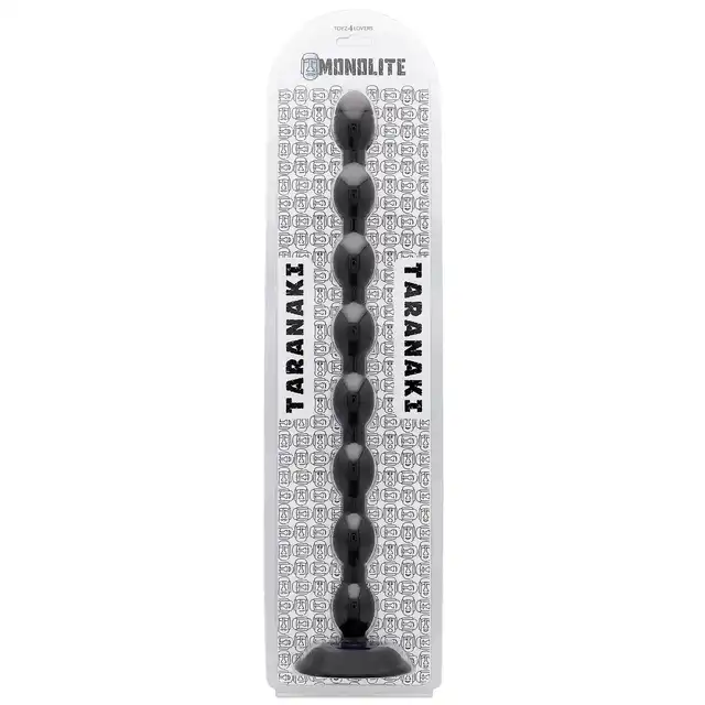 Monolite - Taranaki Dildo - Mega koraliki analne z przyssawką o elastycznej budowie. Pół metra zabawy dla zaawansowanych!