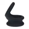 Levelz - Wide Double O Silicone Cock Ring L. Czarny silikonowy ring na jądra i penisa o ergonomicznej konstrukcji