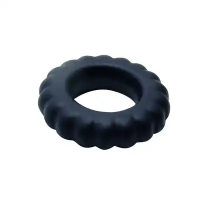 Baile - Titan. Ring o wewnętrznej średnicy 2cm czarny, silikonowy, elastyczny pierścień erekcyjny. 