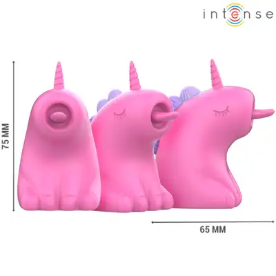 Intense - Pinkie Clitoral Stimulator - Niesamowicie czarujący jednorożec z intensywnie rotującym języczkiem. Zabaw się z nim także w wannie!