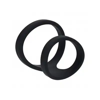 Levelz -  2 Loop Cock Ring. Silikonowy ring na penisa z podwójną pętlą o średnicy 5 cm