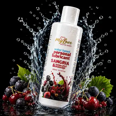 My Love - Aroma Series Intim&amp;Massage 2in1 Sangria 300ml - Żel 2 w 1 do intymnych doznań oraz sensualnego masażu ciała o zapachu hiszpańskiej sangrii.
