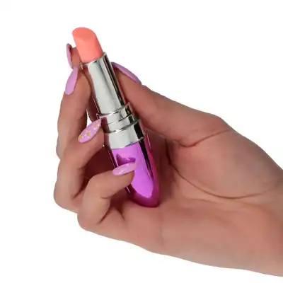 Toyz4Lovers - Power Pocket Happy Clit Purple - Mini wibrator do stymulacji łechtaczki w kształcie szminki. 100 % dyskrecji!