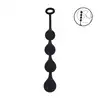 Levelz - Waterdrop Silicone Anal Balls M 30 mm. Silikonowe czarne koraliki analne potęgujące orgazm