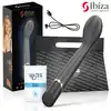Ibiza -  G-Spot Vibrator USB. Czarny eleganvki wysokiej jakości wibrator z wygięciem do punktu G