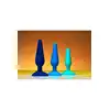 b-Vibe - Anal Training Kit 3pcs - Zestaw treningowych korków analnych o zjawiskowej kolorystyce. 3 rozmiary, mocne przyssawki, 100% silikon!