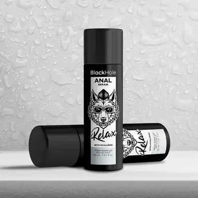 Black Hole - Anal Repair Water Based Relax With Hyaluron 30 ml - Analny lubrykant na bazie wody z kwasem hialuronowym i właściwościami relaksującymi.