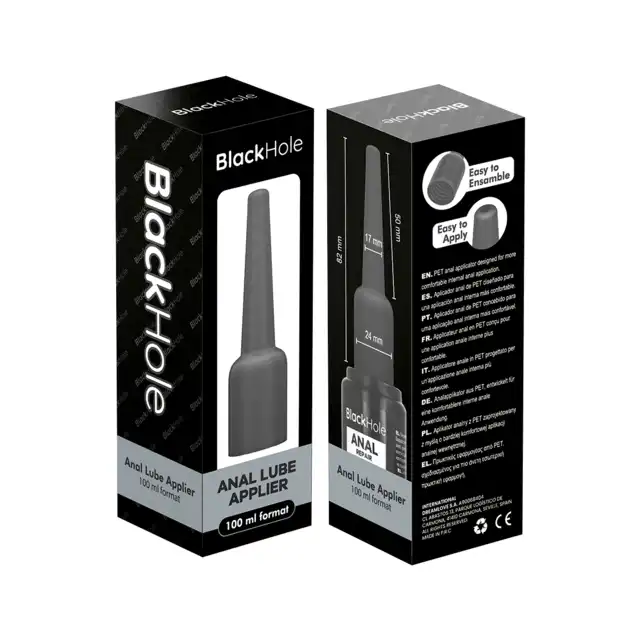 Black Hole - Anal lube Applier Size L 100ml - Aplikator do lubrykantów Black Hole 100 ml. Precyzyjna aplikacja lubrykantu dla większego komfortu i higieny.