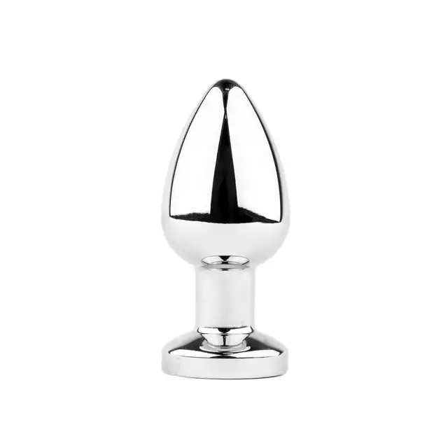 BSeries - Vibration Metal Anal Plug with Remote Control M - nowoczesny i elegancki metalowy korek analny z wibracjami, sterowany pilotem.