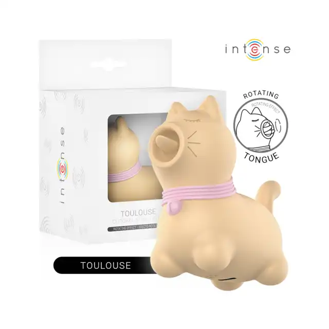 Intense - Toulouse Clitoral Stimulator - Mega uroczy kotek z rotującym języczkiem 360°. Bardzo intensywne doznania dla Twojej łechtaczki!