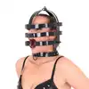Kiotos - Head Cage Black - Czarna stalowa maska BDSM wykonana ze stali nierdzewnej. Idealna dla odważnych uległych!