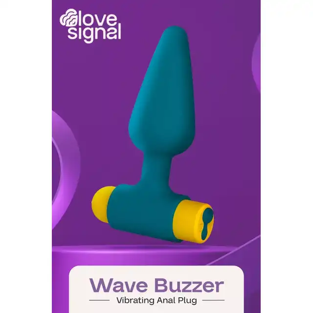 Love Signal - Wave Buzzer. Wibrująca zatyczka analna, jaskrawe kolory i intensywne wibrację. 