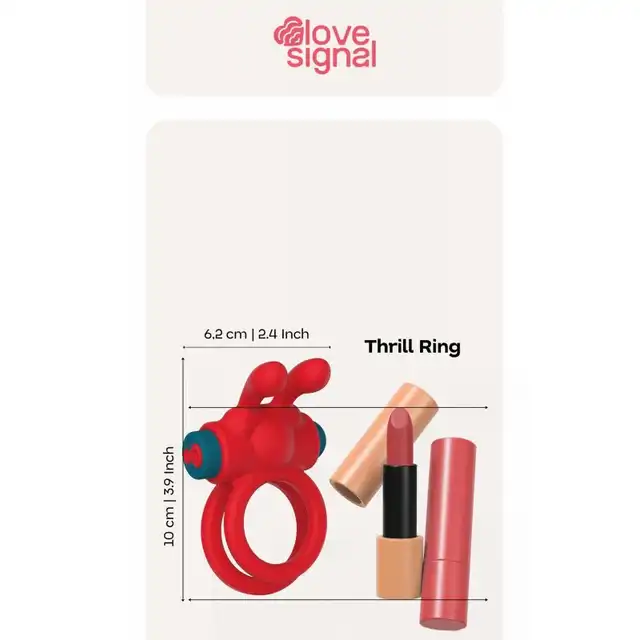 Love Signal - Thrill. Dwupierścieniowy wibrujący ring erekcyjny, przyjemność dla dwojga.
