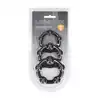 Levelz - Beaded Silicone Cock Ring Set of 3. Zestaw trzech ringów erekcyjnych w teksturowanymi kuleczkami
