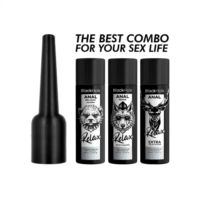 Black Hole - Anal lube Applier Size L 100ml - Aplikator do lubrykantów Black Hole 100 ml. Precyzyjna aplikacja lubrykantu dla większego komfortu i higieny.