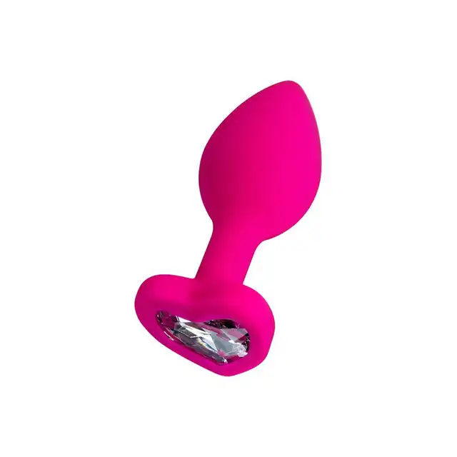To Do - Anal Plug Diamond Heart Pink Small - Mały, różowy korek analny z kryształkiem w kształcie serca - romantyczny charakter!