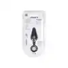 Levelz – Anal Plug With Loop Medium. Wygodny silikonowy czarny korek analny z uchwytem w formie pętli