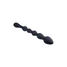 NMC - Ribbed Silicone Anal Ball Beads Black 10.5 Inch - Silikonowe koraliki analne ze zróżnicowanymi średnicami kulek. 26 cm długości!