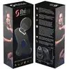 Ibiza - Multi Sensorial Cock Ring. Nowoczesny czarny pierścień na penisa z miękkiego silikonu