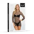 Softline - Bodystocking Dress 3028. Ponadczasowa klasyczna seksowna sukienka "kabaretka".