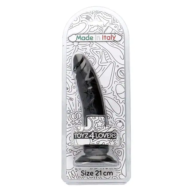 Toyz4Lovers - Clemente Realistic Dildo 21 cm Black - Realistyczne dildo z subtelnymi żyłami i lekkim zgięciem. Idealne do punktu G!