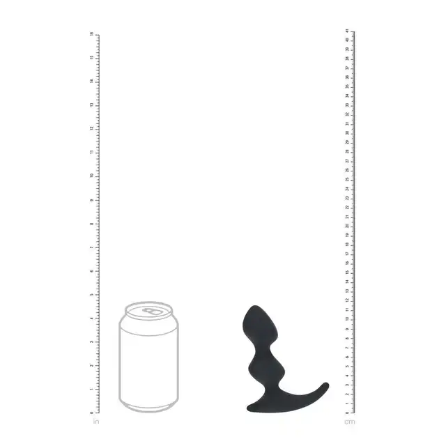 Levelz – Full Double Ripple Prostate Massager. Silikonowy masażer prostaty w kolorze czarnym doskonale dopasowany anatomicznie 